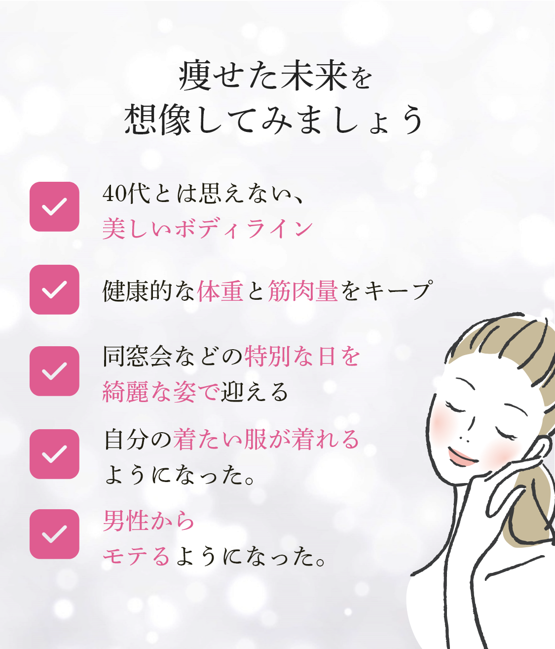 痩せた未来を想像してみましょう